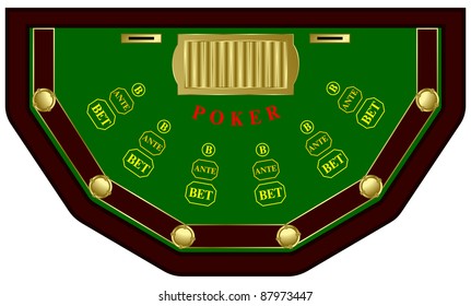 Poker Table In Vector