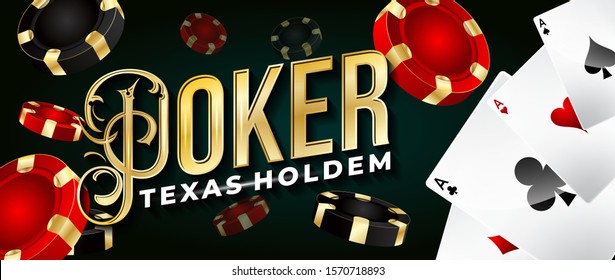 Poker Texas Holdem Background Element Card Stock Vector (Royalty Free ...
