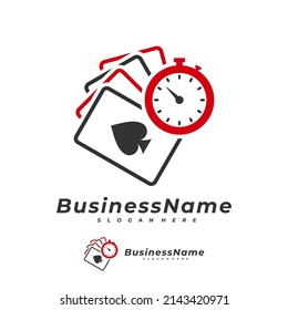Poker Time logo vector template, Creative Domino logo design concepts