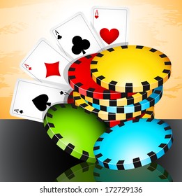 Poker time. Vector illustration.