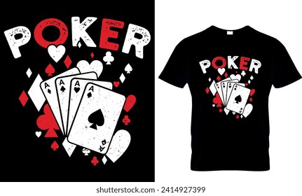  poker - t-shirt design template