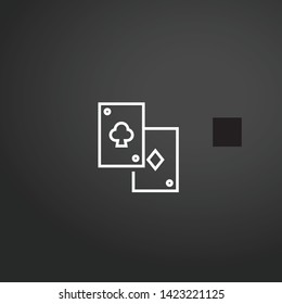 Poker vector icon. Poker concept stroke symbol design. Thin graphic elements vector illustration, outline pattern for your web site design, logo, UI. EPS 10.