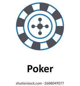 Icono del Vector del póker que puede modificar o editar fácilmente
