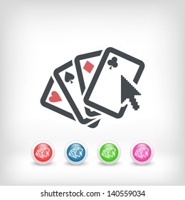 Poker website concept  icon