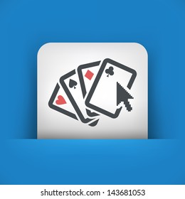 Poker website concept  icon