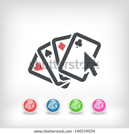 Poker website concept  icon