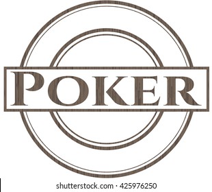 Poker wood emblem