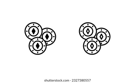 Diseño de iconos de póquer con ilustración de fondo blanco