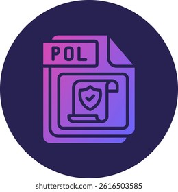 POL Glyph Circle Gradient Icon