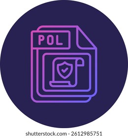 POL Line Circle Gradient Style