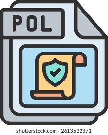 POL Outline Filled Style Icon
