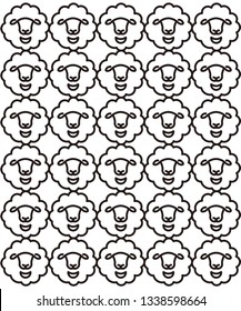 Pola kambing abstrak mulus