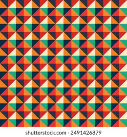 pola mulus segitiga 3d dengan beraneka ragam warna