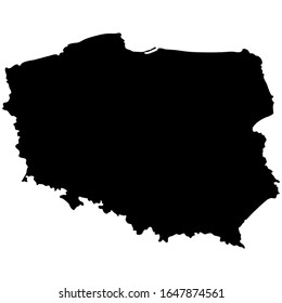 Poland as an abstract vector graphic illustration. Isolated on white background.