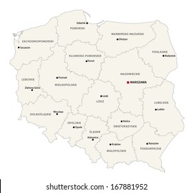 Poland administrative map