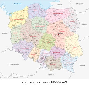 poland administrative map