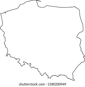 Poland border vector - country border