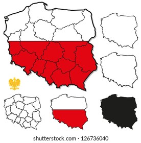 Poland Borders, Province Borders - Layers ON/OFF