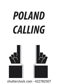 POLAND CALLING typography vector illustration