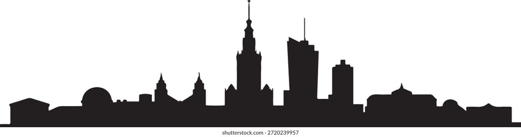Skyline der Stadt Polen. Design Vektor schwarze Silhouette