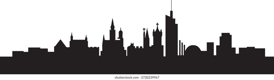 Skyline der Stadt Polen. Design Vektor schwarze Silhouette