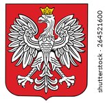 Poland coat of arms, seal, national emblem, isolated on white background. Vector Coat of arms of poland, Original and simple Poland coat of arms in official colors and Proportion Correctly.  