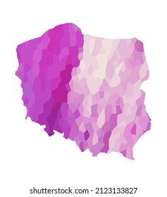 Poland colorful vector map silhouette
