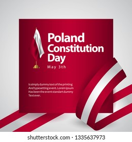 Poland Constitution Day Flag Vector Template Design Illustration