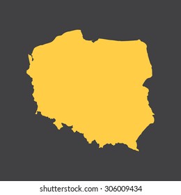 Poland country border,map. Vector EPS8
