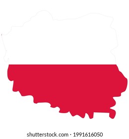 vector de indicador de país de polonia sobre fondo blanco