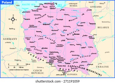 Poland Country Map