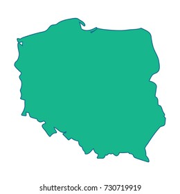 Poland Country Map Vector