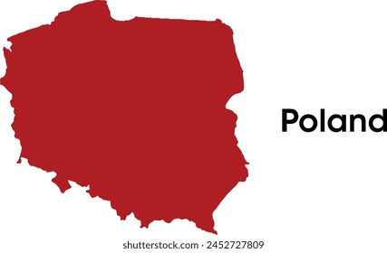 poland country map in vectors