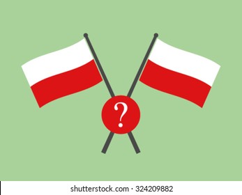 Poland Crossed Flag Emblem Confuse
