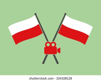 Poland Crossed Flag Emblem Movie
