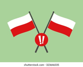 Poland Crossed Flag Emblem Sensation