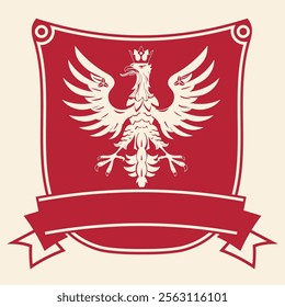 Poland eagle beautiful flat design national arms of Poland