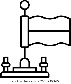 Design de ícone de estilo preenchido na Polônia