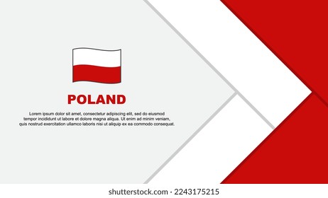 Poland Flag Abstract Background Design Template. Poland Independence Day Banner Cartoon Vector Illustration. Poland Cartoon