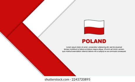 Poland Flag Abstract Background Design Template. Poland Independence Day Banner Cartoon Vector Illustration. Poland Illustration