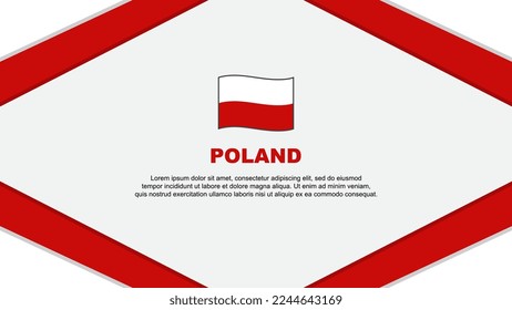 Poland Flag Abstract Background Design Template. Poland Independence Day Banner Cartoon Vector Illustration. Poland Template