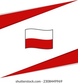 Poland Flag Abstract Background Design Template. Poland Independence Day Banner Social Media Post. Poland Design