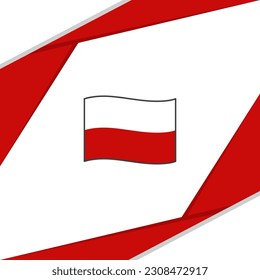 Poland Flag Abstract Background Design Template. Poland Independence Day Banner Social Media Post. Poland