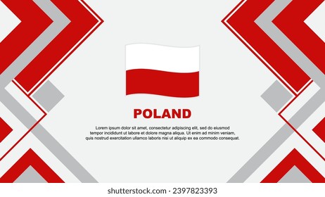 Poland Flag Abstract Background Design Template. Poland Independence Day Banner Wallpaper Vector Illustration. Poland Banner