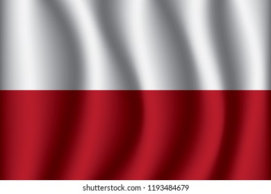 Poland flag background with cloth texture. Poland Flag vector illustration eps10.
