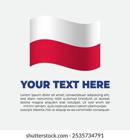 Plantilla de fondo del Anuncio de la bandera de Polonia
