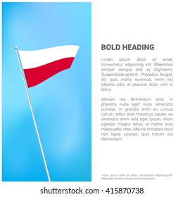 Poland flag Brochure - Vector Flyer Cover Page Design