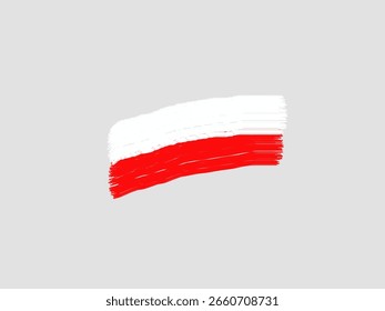 Polônia bandeira escova conceito estilo design para o seu web site design, app. Ilustração vetorial.
