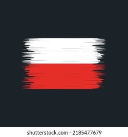 Polnische Flagge Brush. Nationalflagge