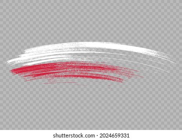 Poland   flag with brush paint textured isolated  on png or transparent background,Symbol Poland,template for banner,advertising ,promote, design,vector,top gold medal winner sport country